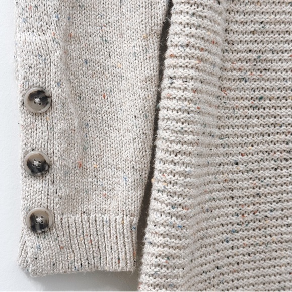 LOFT Cozy Knit Cowl Neck Cream Sweater Dress - Picture 9 of 9